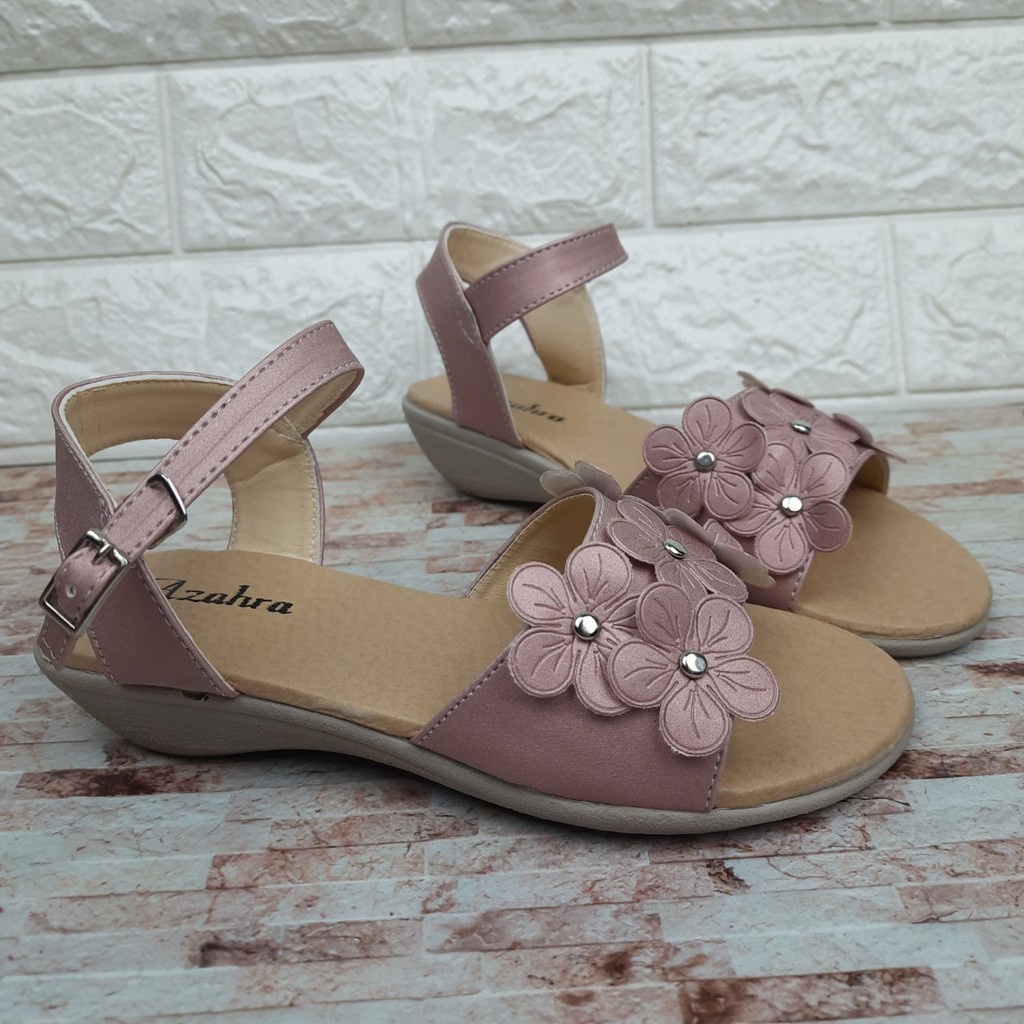 [TAMAN SEPATUKU] SEPATU TRENDY MURAH SANDAL ANAK PEREMPUAN BUNGA EMBOS 5 6 7 8 TAHUN HAX05