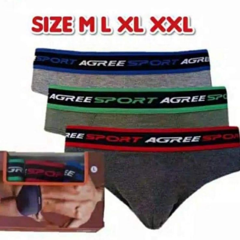 CD PRIA AGREE  2311 UKURAN M-XXL.CELANA DALAM SPORT  SAMBO.