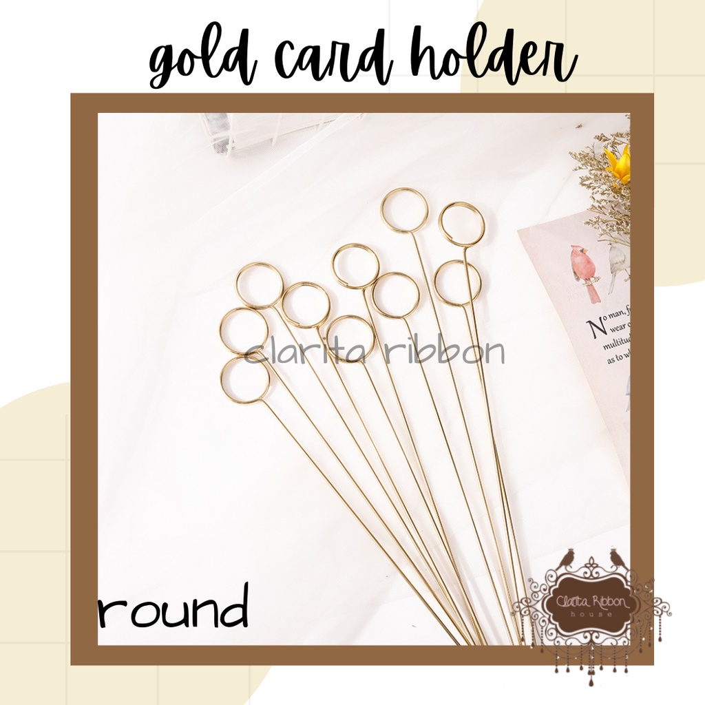 stick card holder/ stick kartu ucapan gold