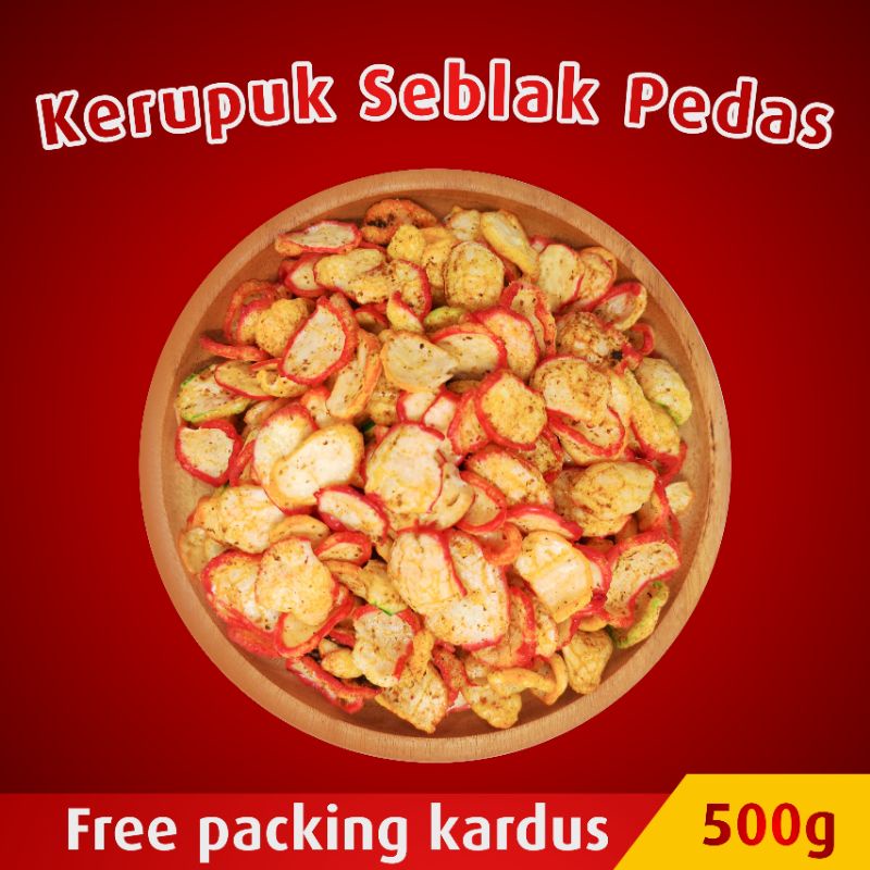 Jual Kerupuk Seblak Pedas Kiloan 500gr Aneka Camilan Snack Chiki Kiloan