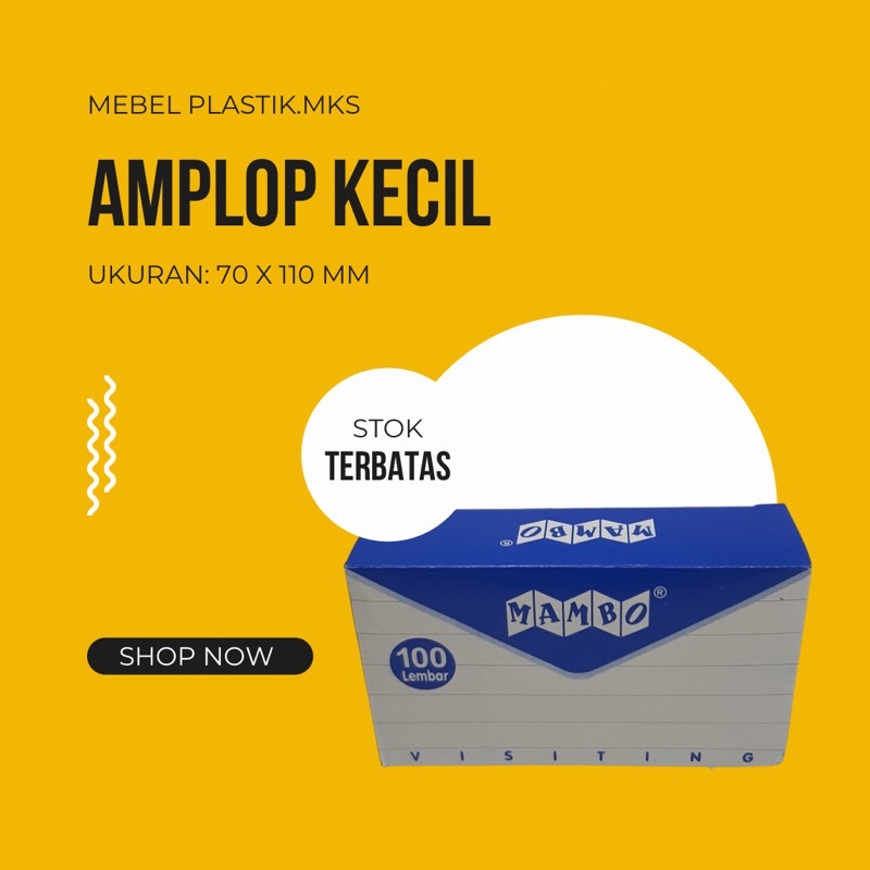 

Amplop Putih Kecil/Standar Tanpa Lem Mambo