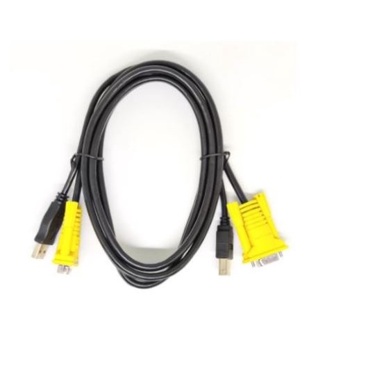 Cable kvm 1.5 meter Vga d-sub Usb-B Usb-A 2.0 for keyboard video monitor mouse switch - kabel Kvm 1.5m