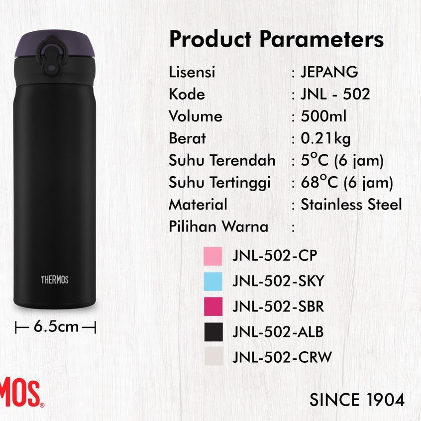 Thermos Tumbler One Push Ultra Light All Black 500ml Jnl 502 Alb Shopee Indonesia