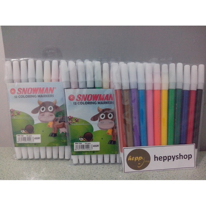 

Promo Spidol Snowman 12 Warna Murah