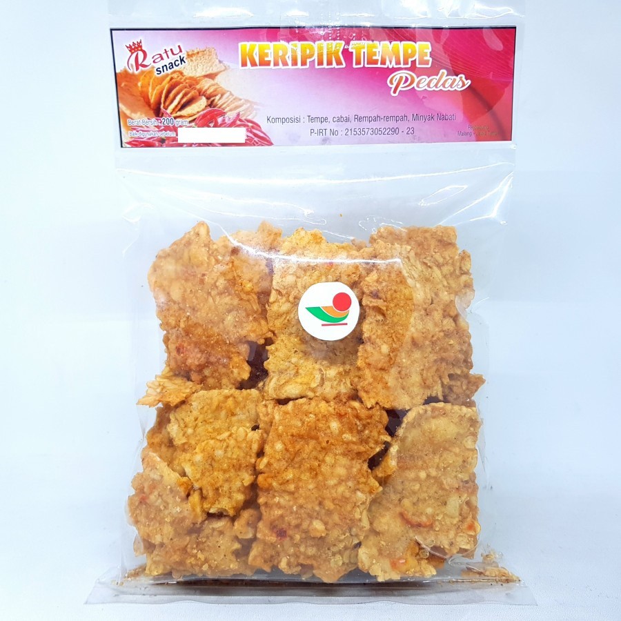 

RATU KERIPIK TEMPE 200gr | KRIPIK VARIAN ORIGINAL DAUN JERUK PEDAS - Pedas