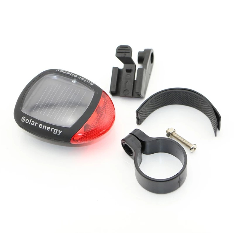 1 Pcs Mini LED Solar Charging Bicycle Rear Light/ Portable Night Road Cycling Safety Lamp