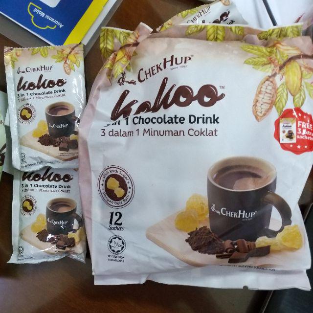 Chekhup Kokoo Hot Chocolate Drink Minuman Coklat Panas Chek Hup Kokoo 12sachet
