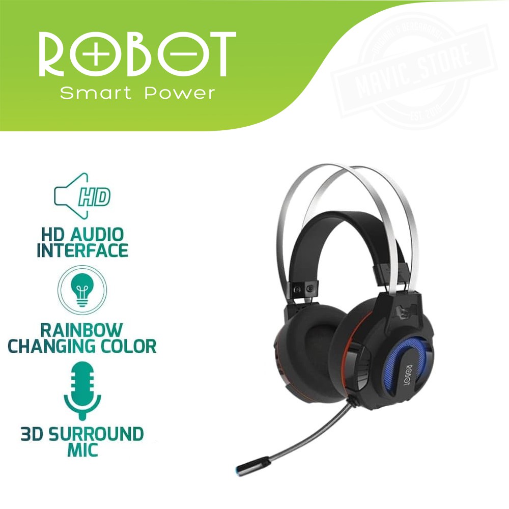 HEADSET HEADPHONE ROBOT RH-G20 GAMING