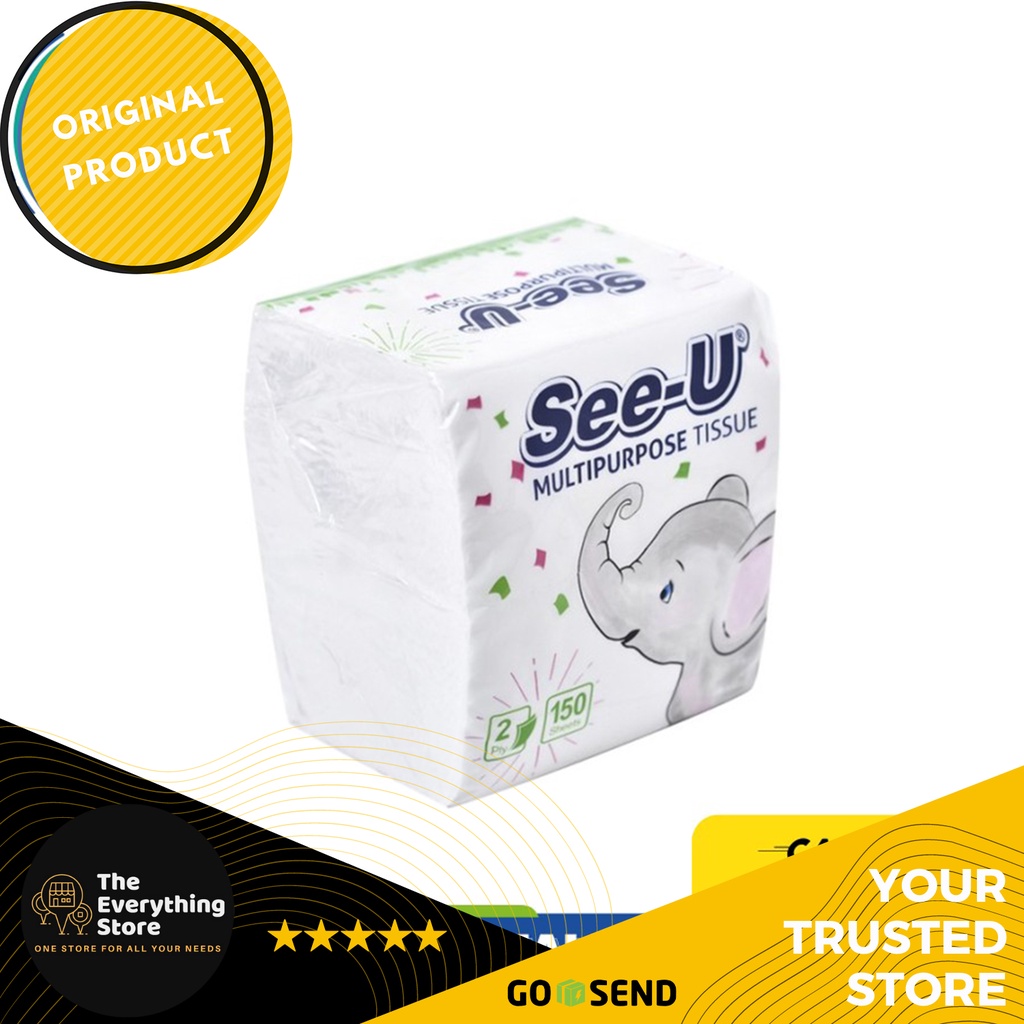 Tissue Pop Up See-U Gajah 150 Sheet | Tissu See U Tisu See U
