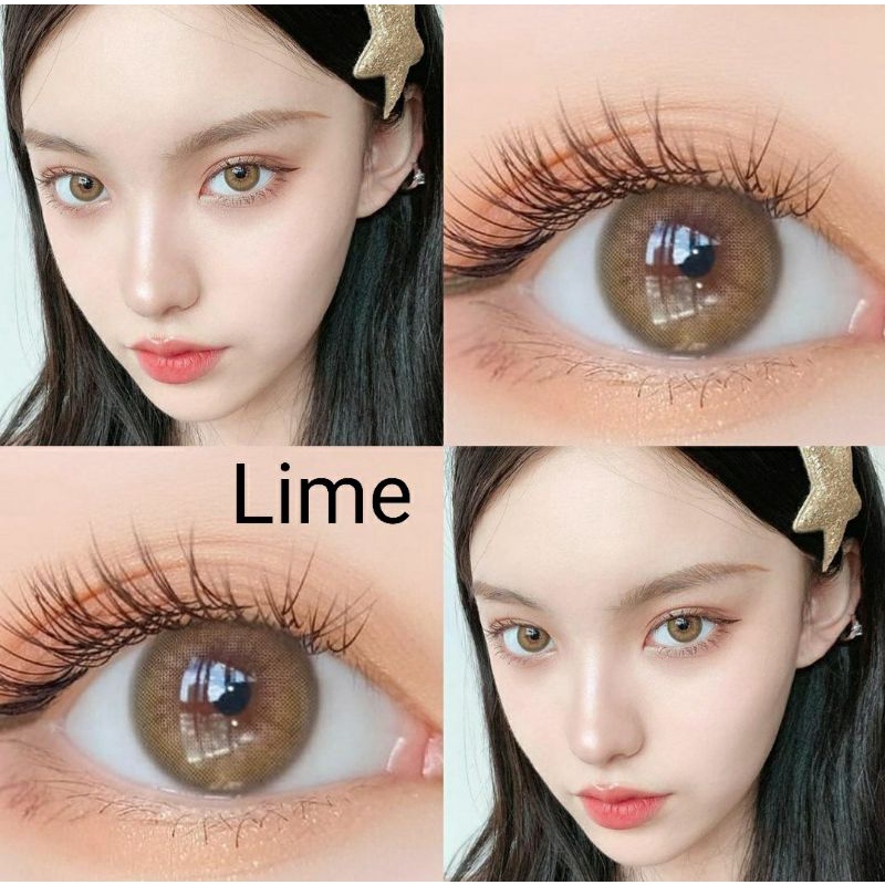 Softlens Elcoco Desire Euro Amber Ocean Lime Normal Minus s.d -10.00 Soflen Minus Coklat Abu Grey