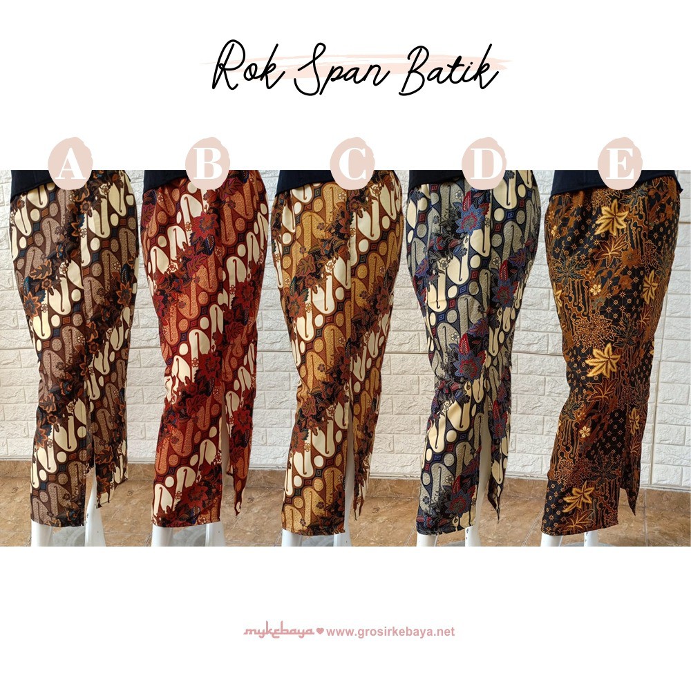 Rok Batik Span Belah Sanwosh Murah Premium Jarik Duyung