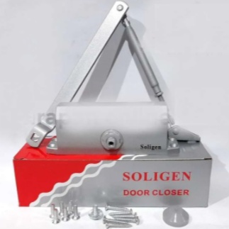 DOOR CLOSER SILVER SOLIGEN/ALAT PENAHAN PINTU OTOMATIS/OPEN PENUTUP PINTU OTOMATIS BERKUALITAS HIGH QUALITY