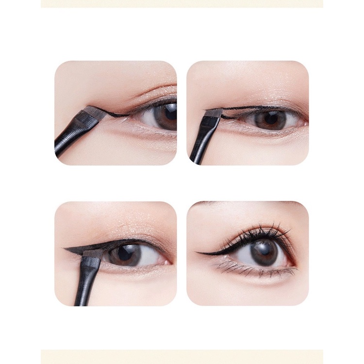 MOGYMOGY Kuas Eyeliner Per 1Pcs Kuas Alis Hitam Kuas Makeup Eye Liner Mata Pipih Eyebrow Brush Brush Make Up