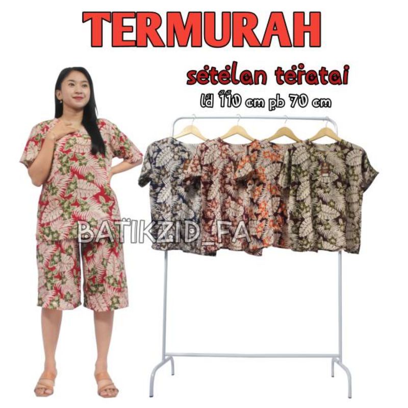 SETELAN DASTER BATIK CELANA PENDEK MURAH SETELAN BAJU TIDUR NYAMAN SETELAN WANITA BUSUI PEKALONGAN