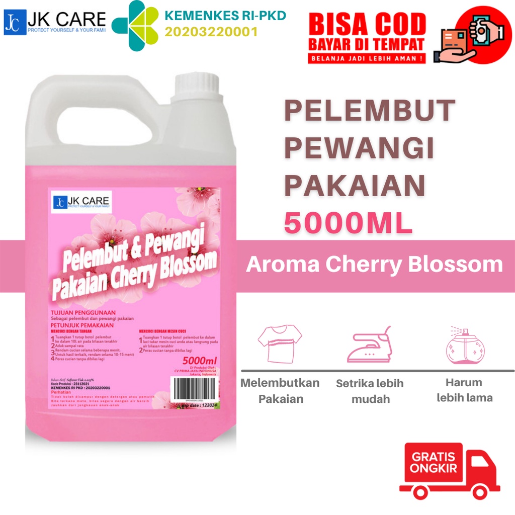 Pelembut dan Pewangi Pakaian 5 Liter JKCARE - Cherry Blossom