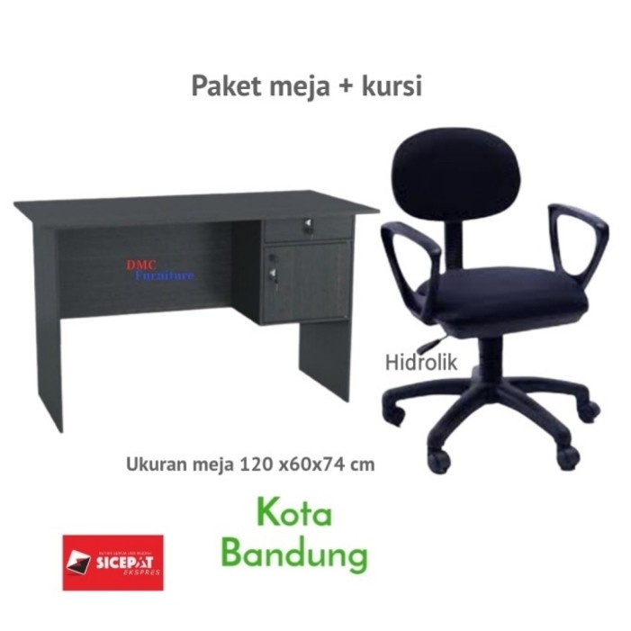 [KHUSUS KOTA BANDUNG] PAKET MEJA KANTOR KURSI SEKERTARIS