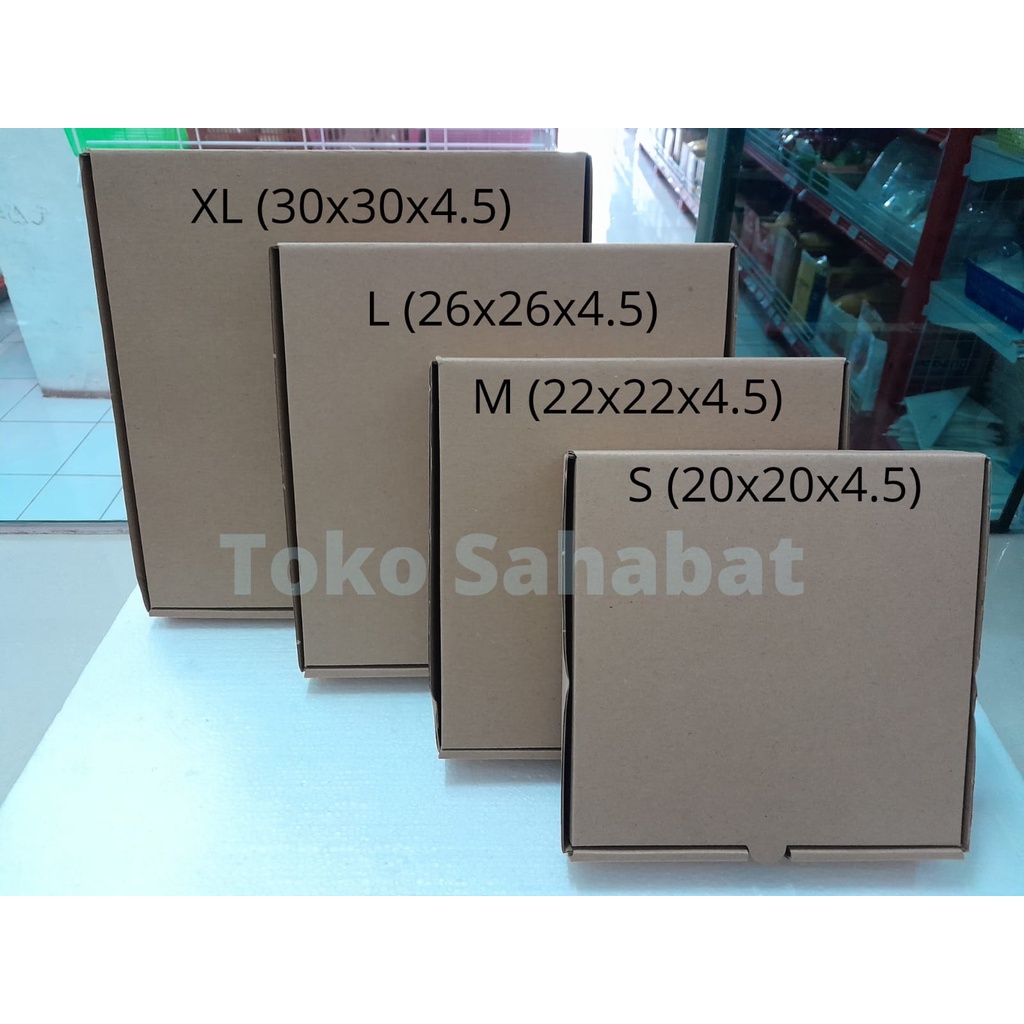 

Box Pizza / Box Hampers / Box Kardus e-flute Coklat / Kardus Hampers Die Cut (10 Pcs)