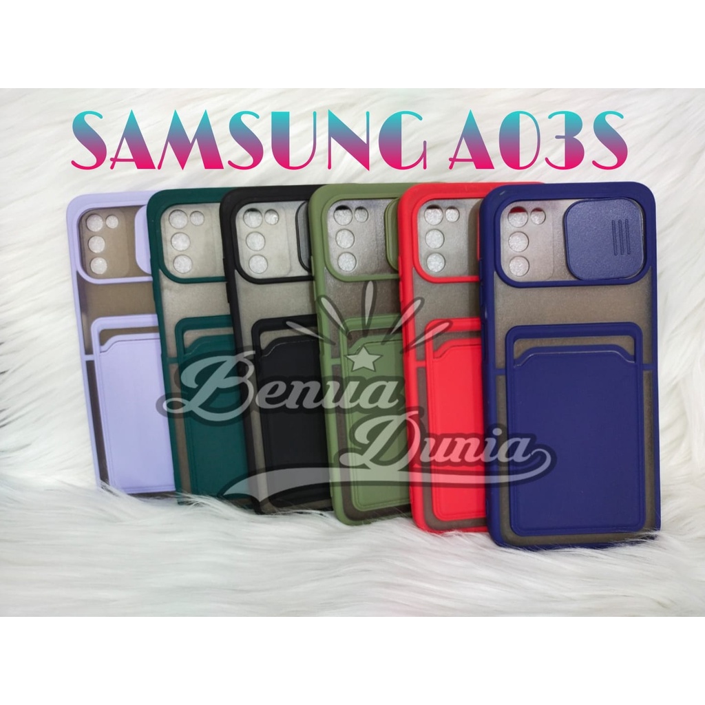 SAMSUNG A02S -SAMSUNG A03S / CASE SLEDING PLUS SLOT CARD PELINDUNG KAMERA SAMSUNG A02S -SAMSUNG A03S - BD