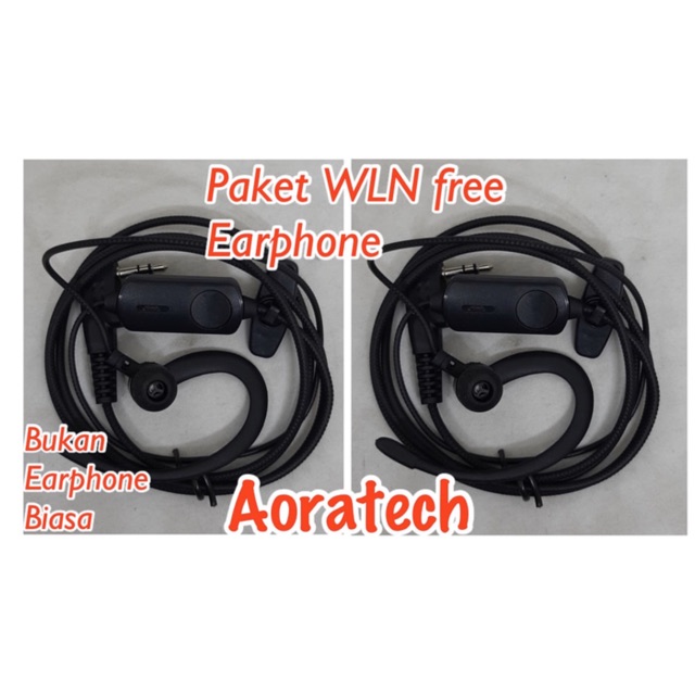 Walkie Talkie WLN HT KDC1 Radio KD C1 (isi 2pcs) Hitam 888s+EARPHONE