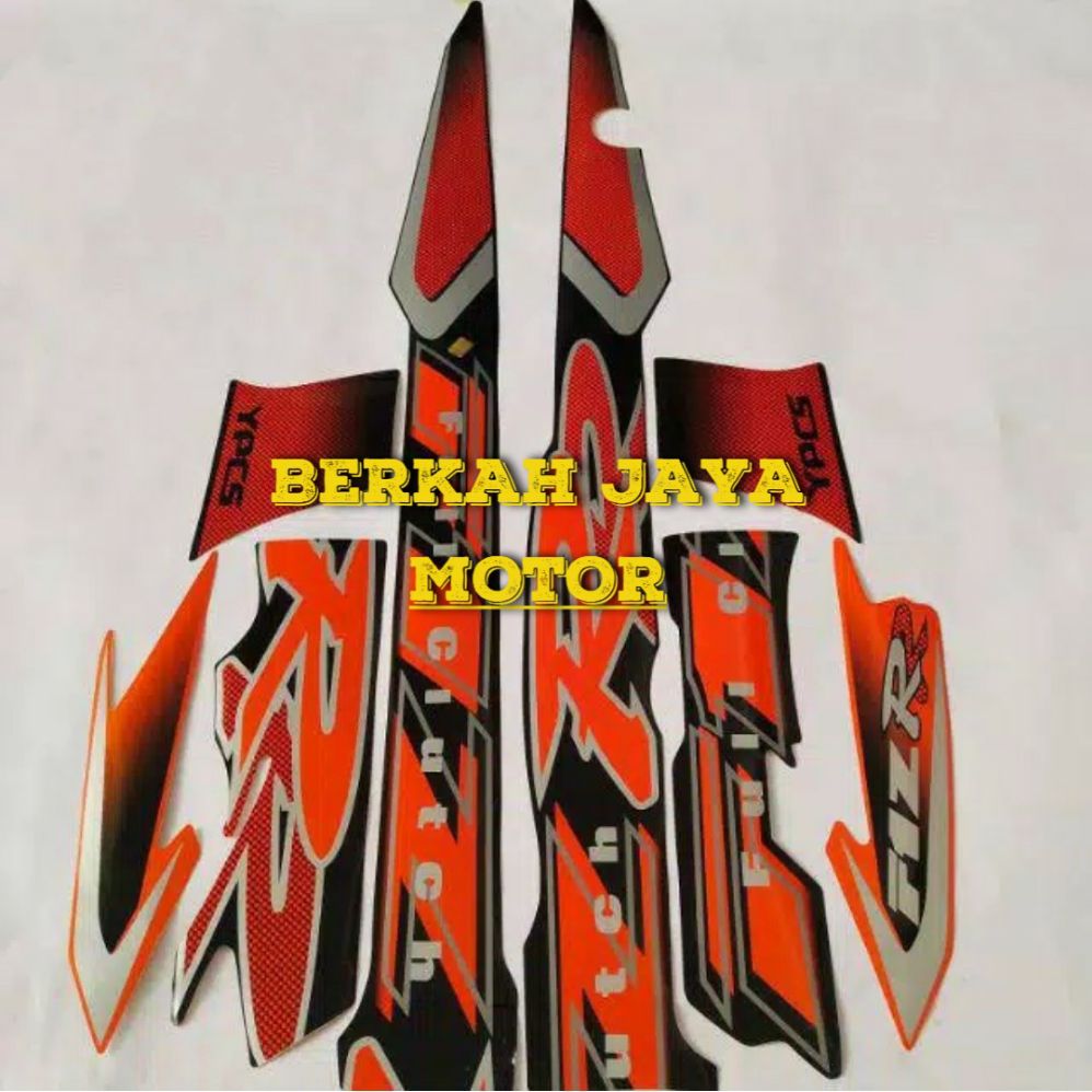 STRIPING STICKER LIST BODY YAMAHA FIZR F1ZR TAHUN 2003 2004 HITAM ORANGE