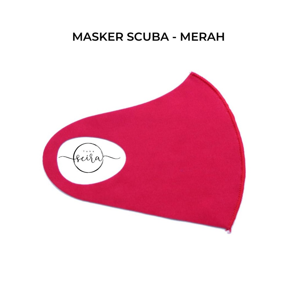 [BISA COD] Masker Korea Bahan Scuba Stretch Grade A Bahan Tebal Laser Cut + Jahit Rapih