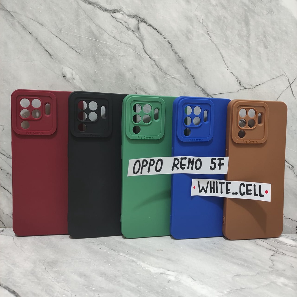 SoftCase ProCamera Silicon Matte Case Full Cover Oppo Reno 6 5G Reno 5F White_Cell