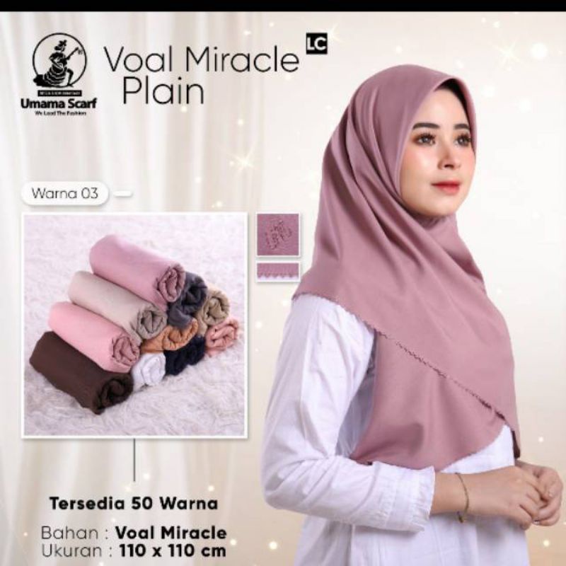 (PART 1) Voal Miracle Plain Umama Ori Hijab Segiempat