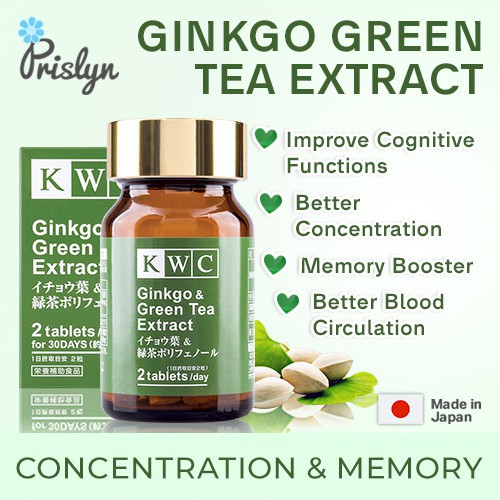 

[ KWC ] Ginkgo & Green Tea Extract Improves Concentration and Memory