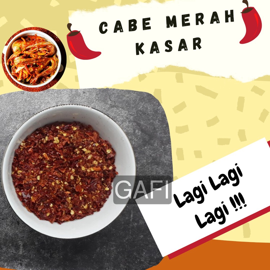 Cabe Bubuk Merah Kasar 1Kg Bubuk Cabe Merah Kasar Makanan Kiloan Chilli Powder 1 Kg Super Pedas Anek