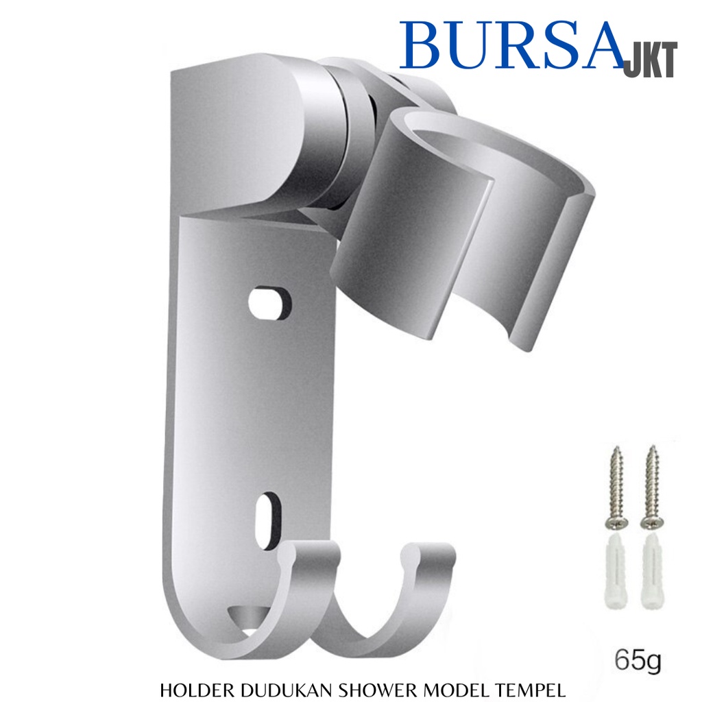 HOLDER BREAKET SHOWER KRAN + GANTUNGAN TEMPEL 3M STAINLESS ANTI KARAT