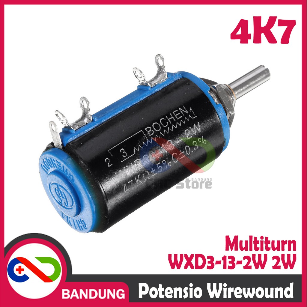 POTENSIOMETER POTENSIO WIREWOUND 4.7K PRESISI MULTITURN WXD3-13-2W