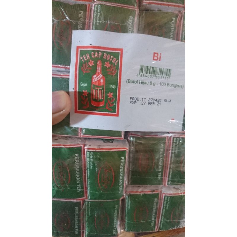 

teh cap botol isi 10