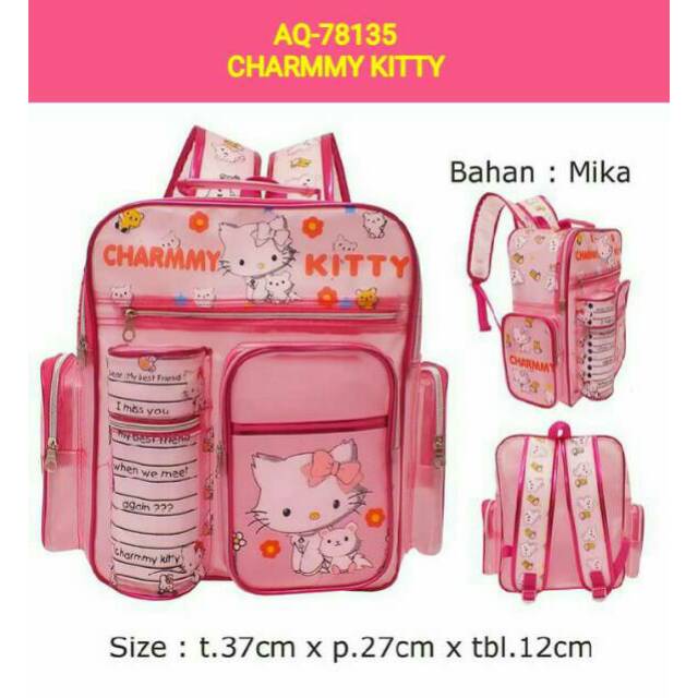  TAS  CHARMMY KITTY 8135 HELLO KITTY TAS  RANSEL ANAK  SEKOLAH 