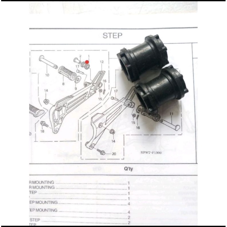 Karet gantungan knalpot honda kirana kharisma supra x 125