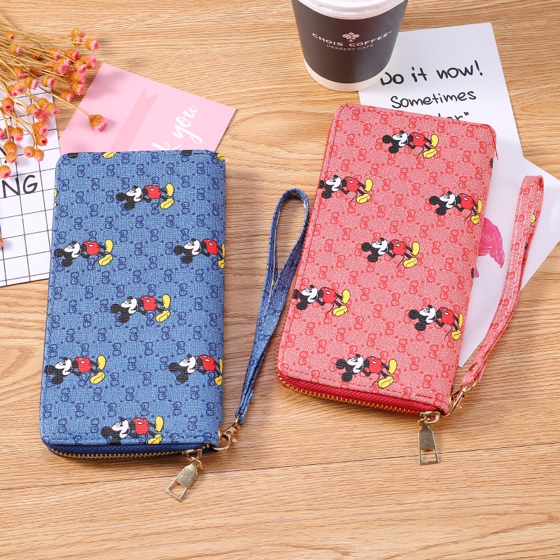 Dompet Panjang Resleting Wanita Motif Boneka Women Wallet Import Kekinian Fashion Azgalery D46