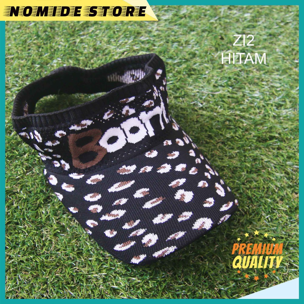 Topi Rajut Anak Visor Pantai Sunshade Motif Kartun Doraemon ANTI UV Topi Lucu Anak Laki Perempuan ZH-ZI2-HITAM