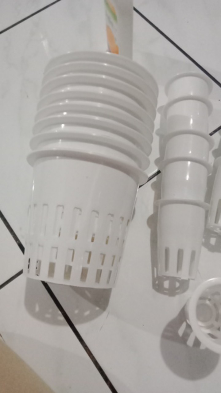 Netpot Hidroponik Ukuran 10cm Putih/ Net Pot Hidroponik Ukuran 10cm Putih