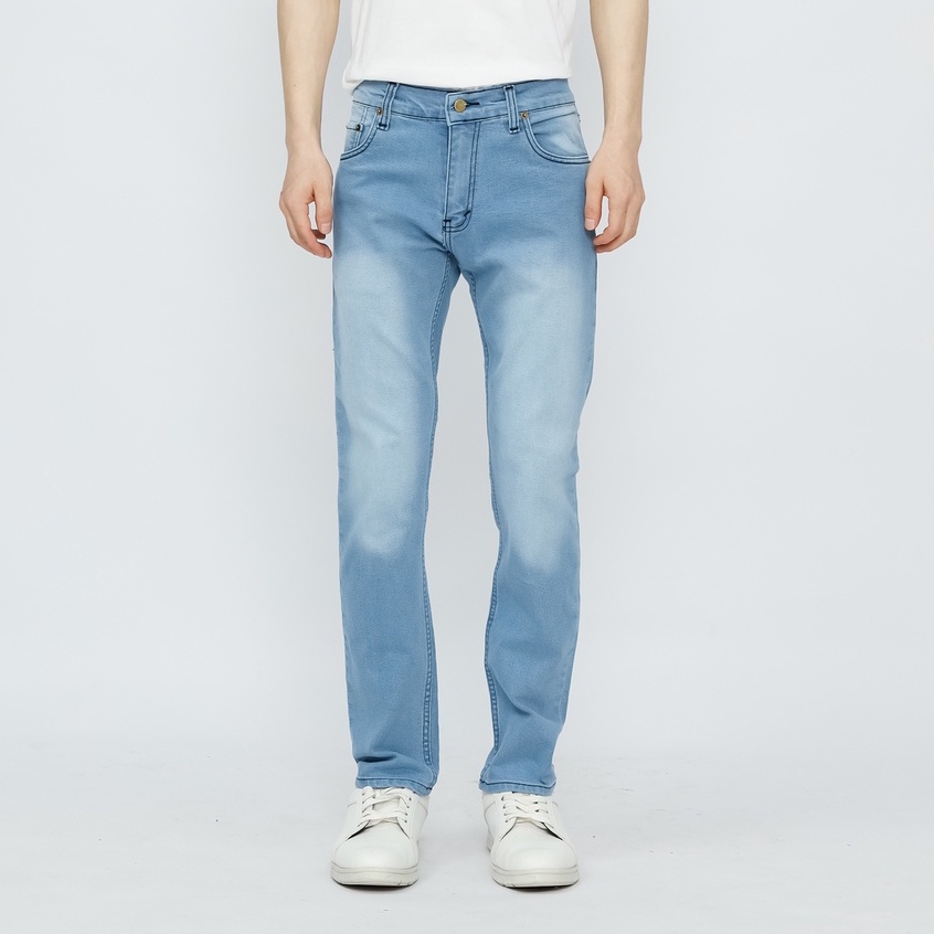 Fathco - Celana Denim Slimfit Pria Bluebleach Scrub