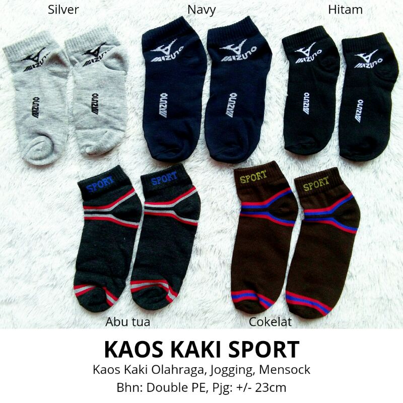 Kaos Kaki Sport Pendek Cowok Mata Kaki, Olahraga, Jogging, Running, Mensock/Pria/Laki2 Murah