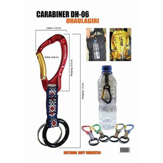 Carabiner DH 06 Dhaulagiri Gantungan Botol Aksesoris Not For Climbing