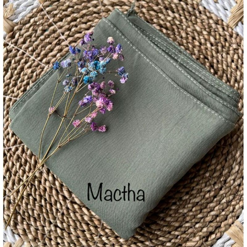 kerudung hijab segi empat bahan katun paris polos premium warna hijau muda mint / jilbab paris match