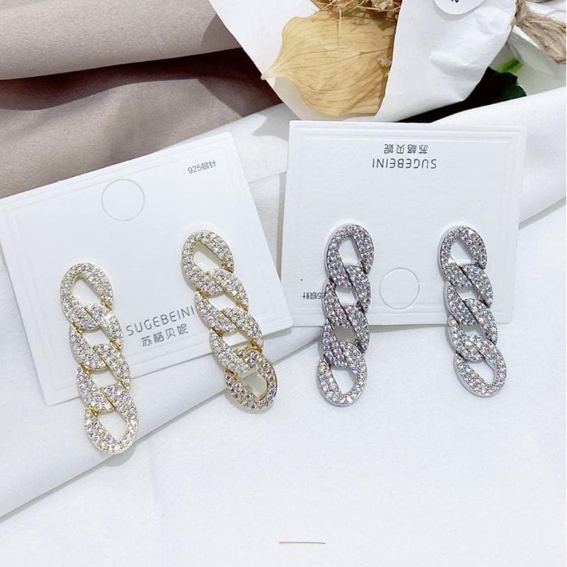 Anting Silver925 perak Premium Quality platgold silver Anti Karat Anti Alergi Earring a16