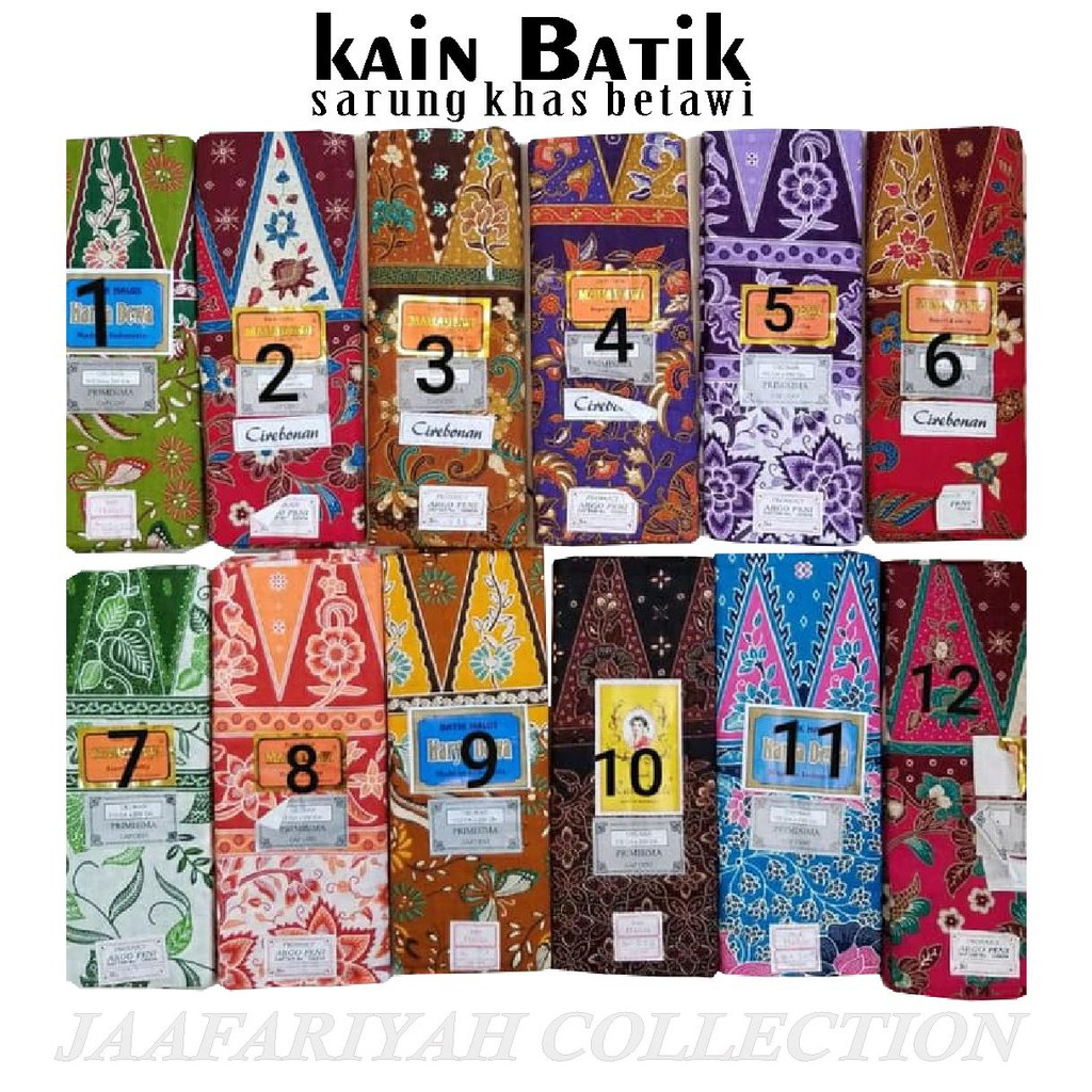 kain batik halus/kain sarung betawi/kain batik cap cent