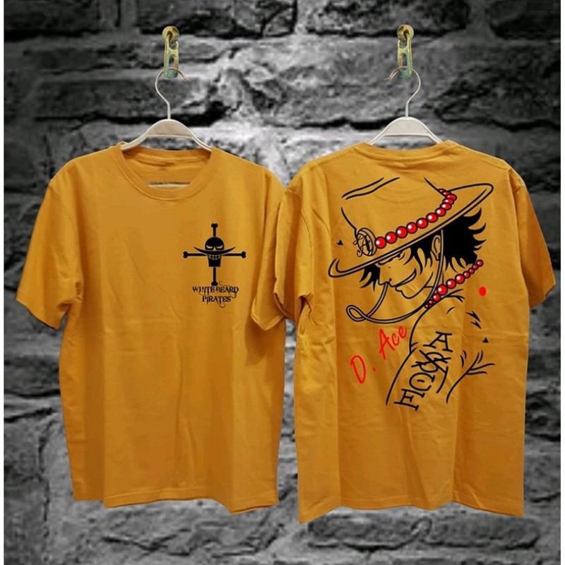 KAOS SAMURAI JEPANG/ATASAN PRIA WANITA/KAOS/KAOS DSAIN JEPANG-D'ACE KUNING