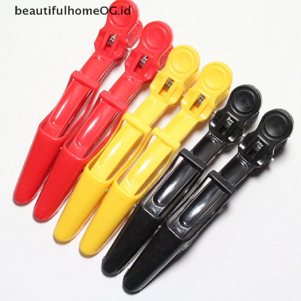 5 Pcs Klip Rambut Bahan Aluminum Plastik Untuk Salon