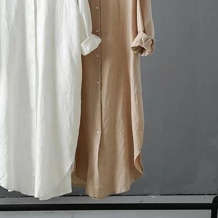 ۩ TUNIK WANITA MURAH PUTIH - AZKIA TUNIK KATUN RAYON - KEMEJA WANITA CASUAL POLOS LENGAN PANJANG < ❉