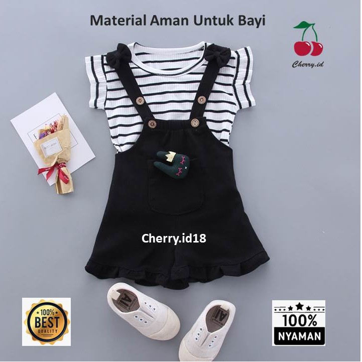 (0Bln-3Thn) COD Setelan Baju Overall Anak Cewek / Baju Overall Anak Cewek / Overall Anak Import JA02