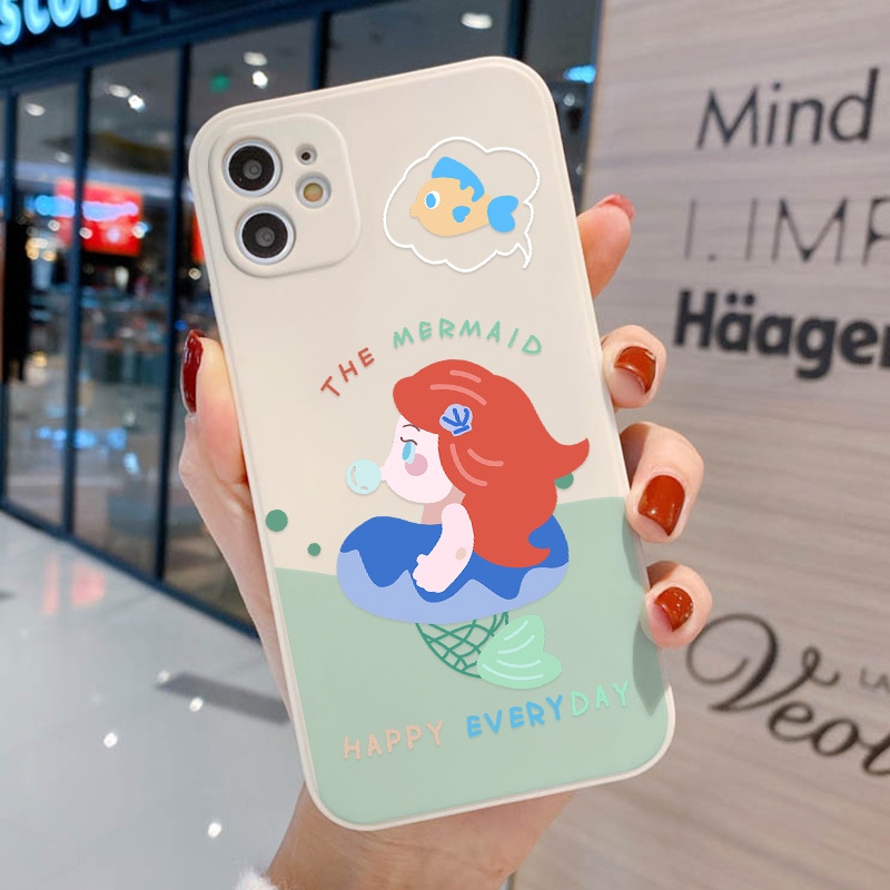 Case Desain Putri Duyung Untuk OPPO A9 2020 A5 A12 A7 A92 A52 A55 A54 A74 A16 A15 A3S A5S A83 A72 A36 A76 A96 A93 A53 A35 A37 A32 A93 A53 A39 A19