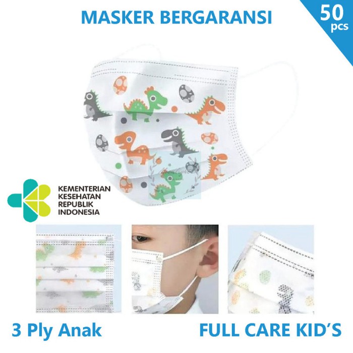 Masker Anak 3ply isi 50 Pcs Earloop BELLMASK ANAK Medical Grade NOBOX