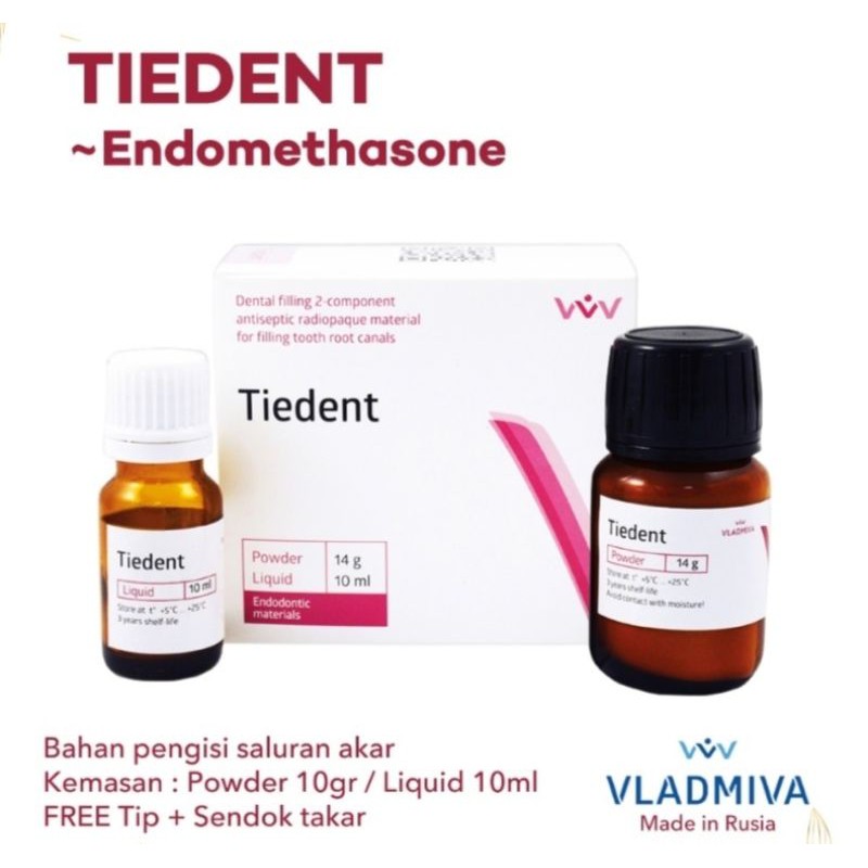 Tiedent sealer endomethasone / bahan pengisi saluran akar gigi / obturasi dental